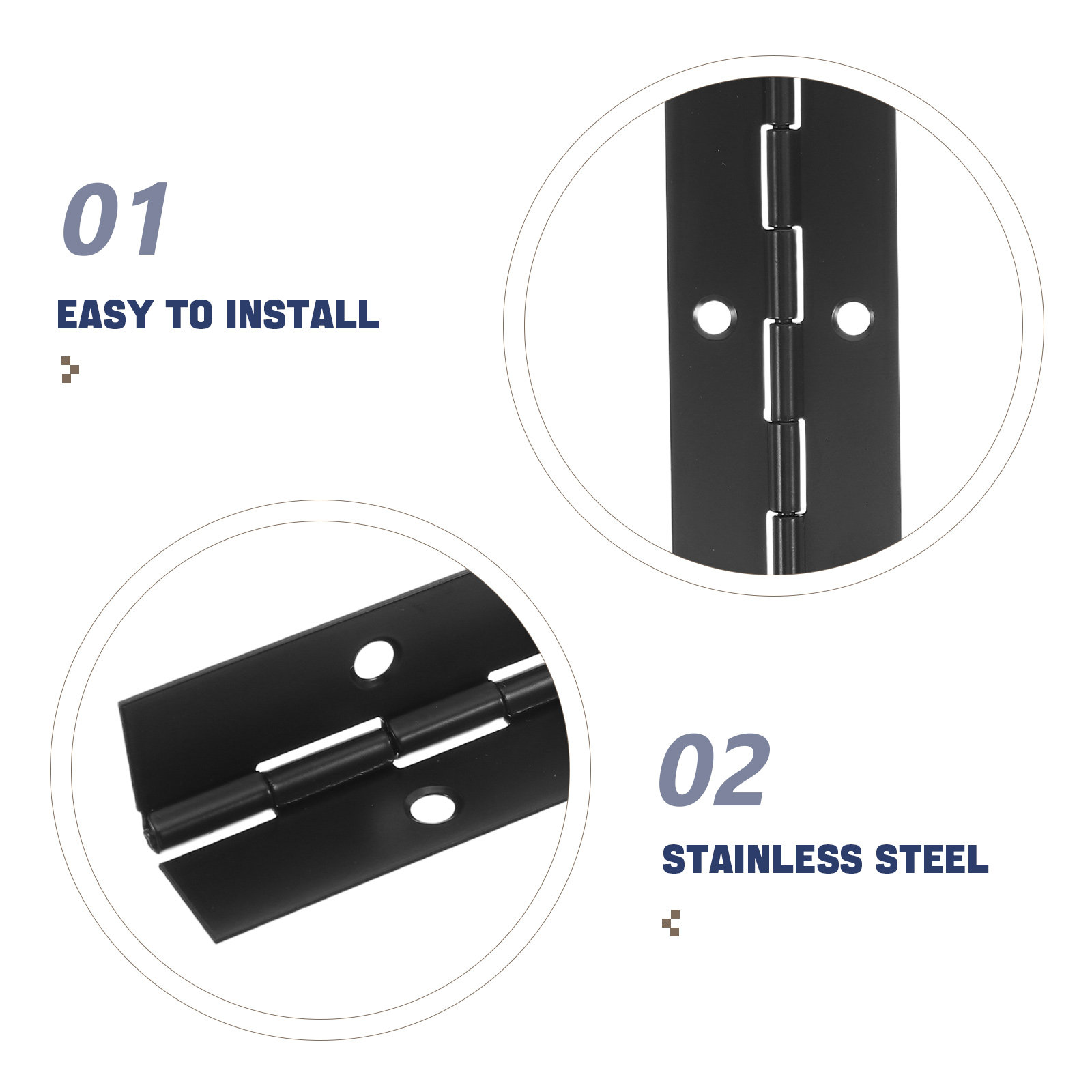 1Set Long Heavy Duty Black Con - Piano Hinge Continuous review and price