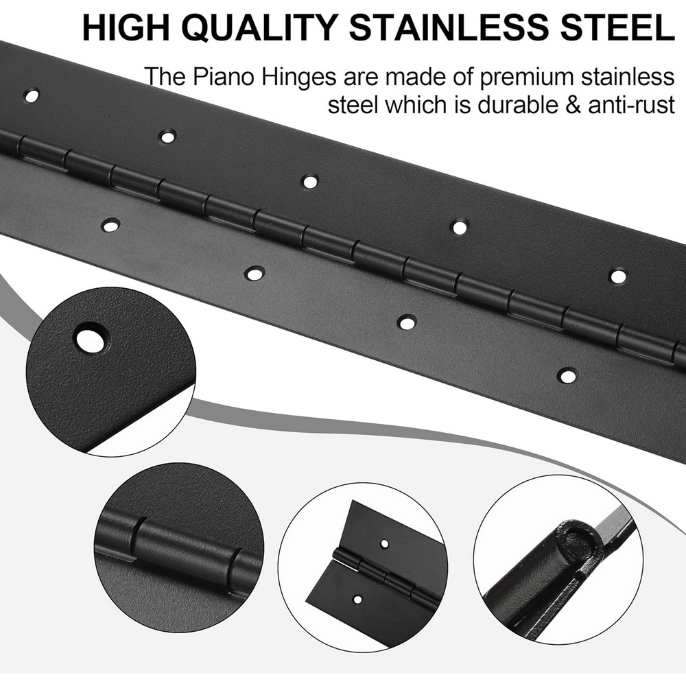 6in-20in Black Piano Hinges He - Piano Hinge Continuous review and price