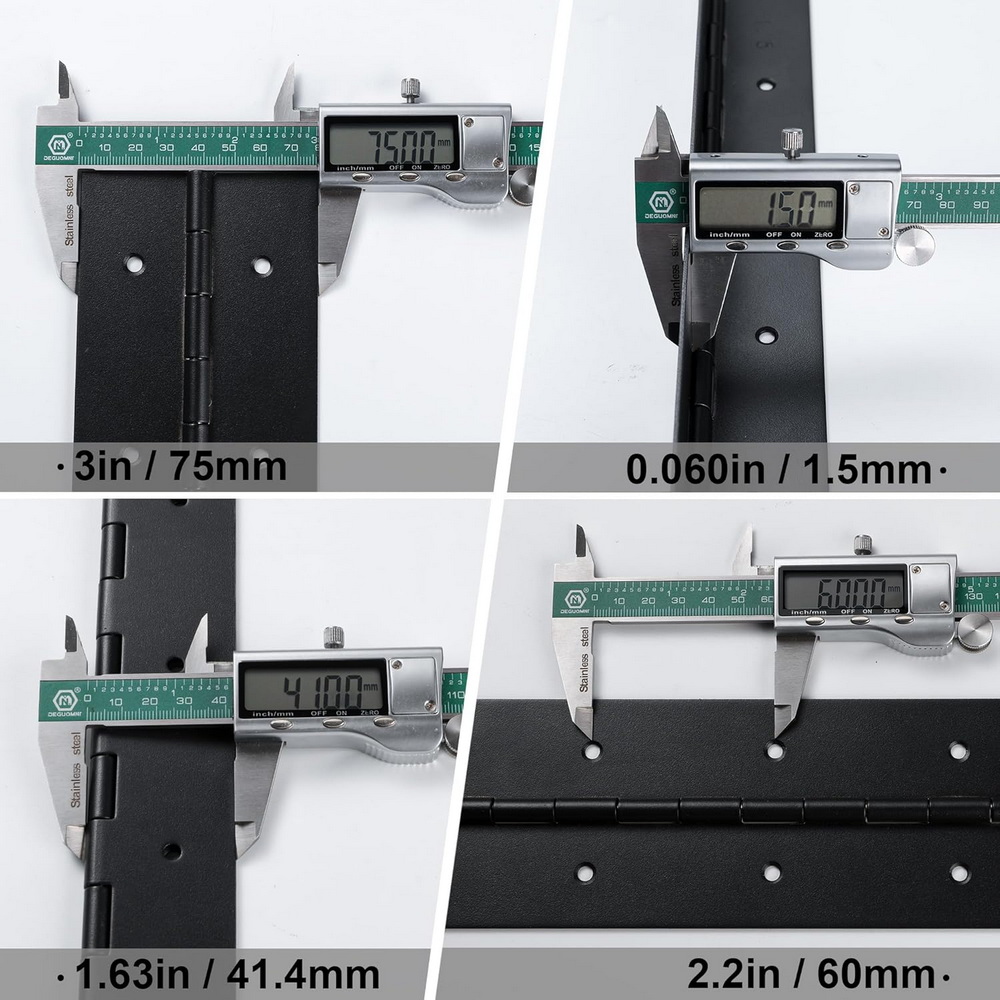 6in-20in Black Piano Hinges He - Piano Hinge Continuous review and price