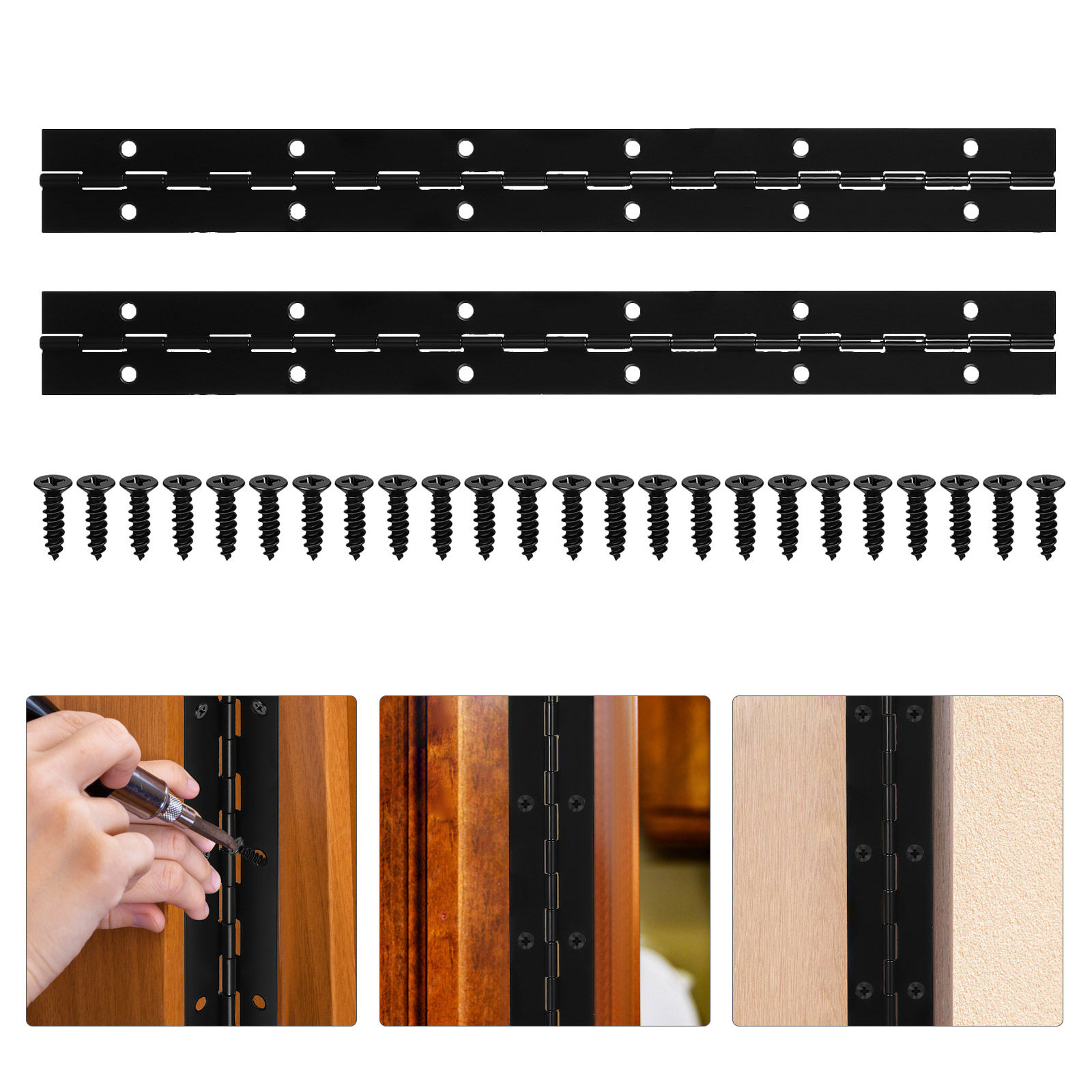 1Set Black Stainless Steel Hea - Piano Hinge Continuous review and price